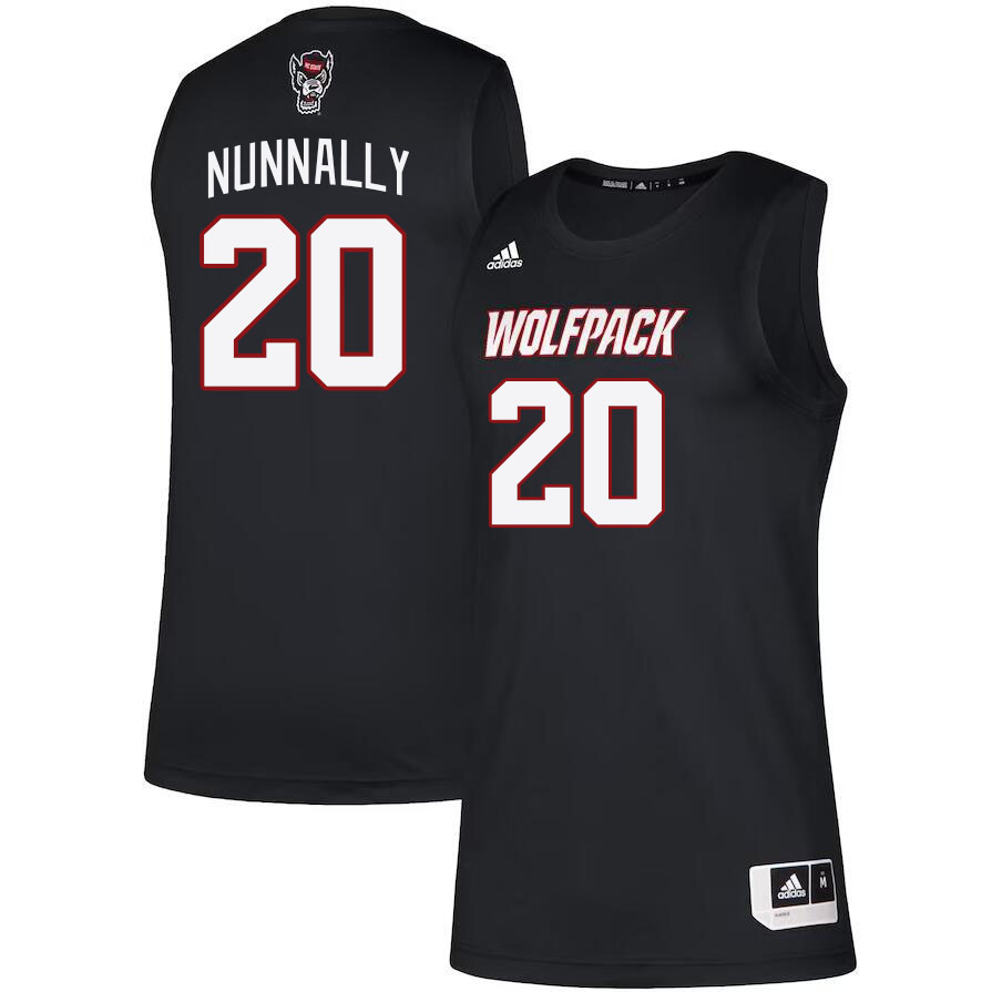 Men #20 Alex Nunnally NC State Wolfpack College Basketball Jerseys Stitched Sale-Black